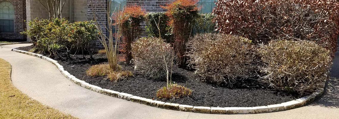 mulch in flowerbeds in winter